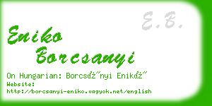 eniko borcsanyi business card